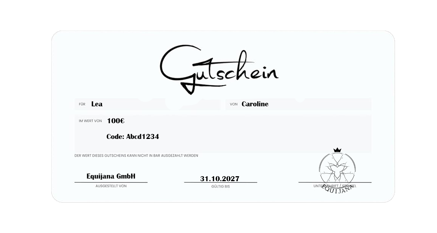 Equijana Sach-Geschenkgutschein